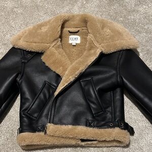 Jason Wu Black and Tan Leather Jacket